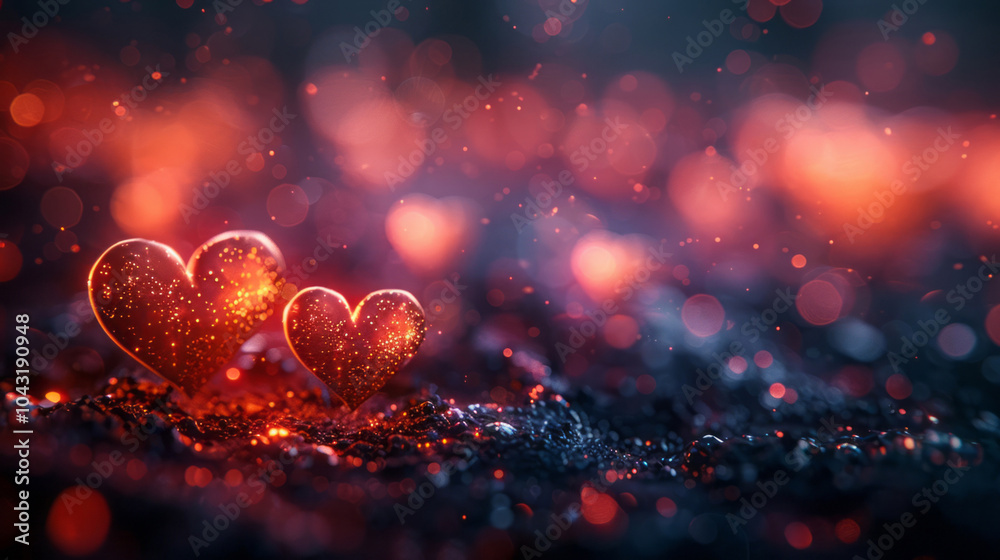 A background of bokeh lights in various shades of pink, creating an enchanting Valentine's Day atmosphere with heart-shaped patterns scattered across the scene. A background of bokeh lights in various shades of pink, creating an enchanting Valentine's Day atmosphere with heart-shaped patterns scattered across the scene.