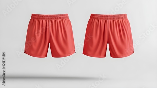 Basic Red Running Shorts Mockup