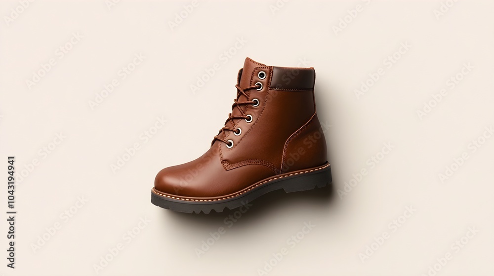 Dark Brown Leather Boots Mockup Dark Brown Leather Boots Mockup