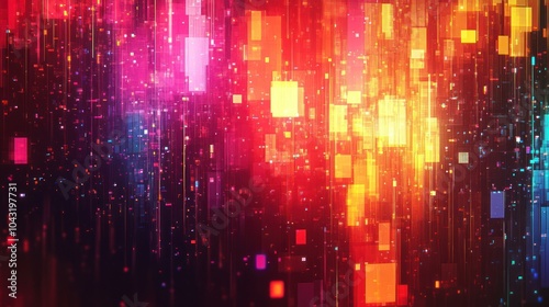 Wallpaper Mural Broken pixel pattern with bright RGB color shifts and fragmented visuals, creating a chaotic glitch aesthetic Torontodigital.ca