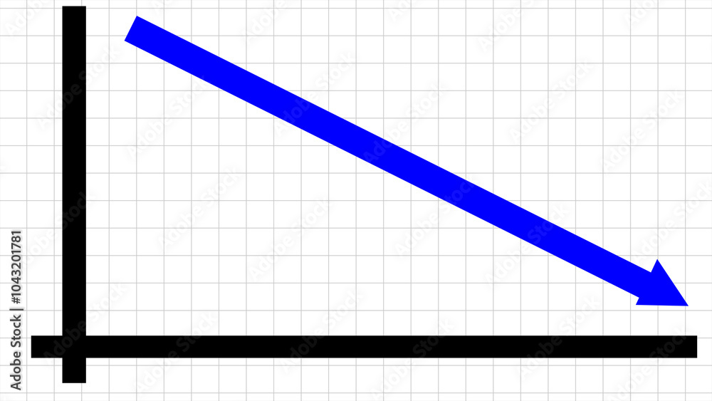 Stock market financial graph with blue downtrend line. Financial stock chart background, loss online trading concept Stock market financial graph with blue downtrend line. Financial stock chart background, loss online trading concept