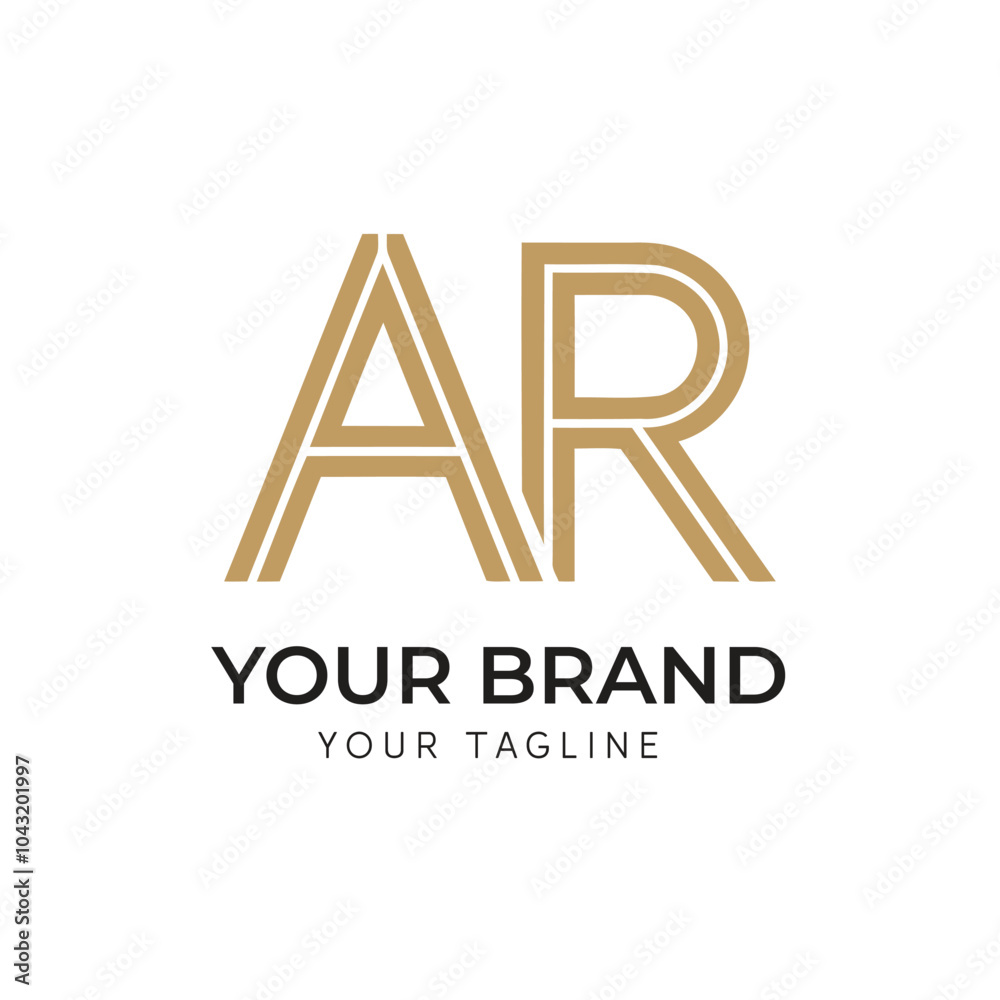 Letter AR abstract gradient logo design Letter AR abstract gradient logo design