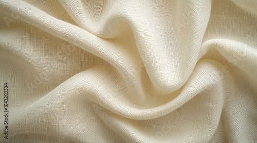 Soft fabric texture in light beige with fine woven details and subtle folds