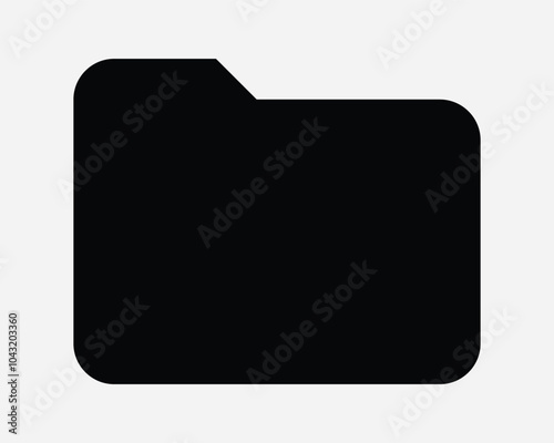 Folder Document File Computer App Cutout Silhouette Archive Application Storage Store Organize Flat SVG Sign Icon Shape Outline Black White Vector