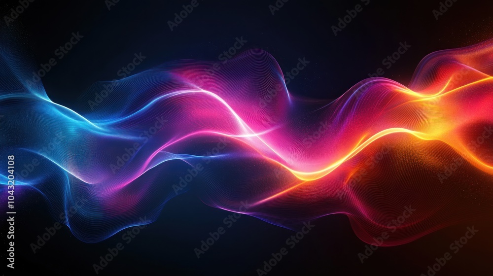 Dynamic flowing lines in vibrant neon colors on a dark background, giving a futuristic and stylish edge Dynamic flowing lines in vibrant neon colors on a dark background, giving a futuristic and stylish edge