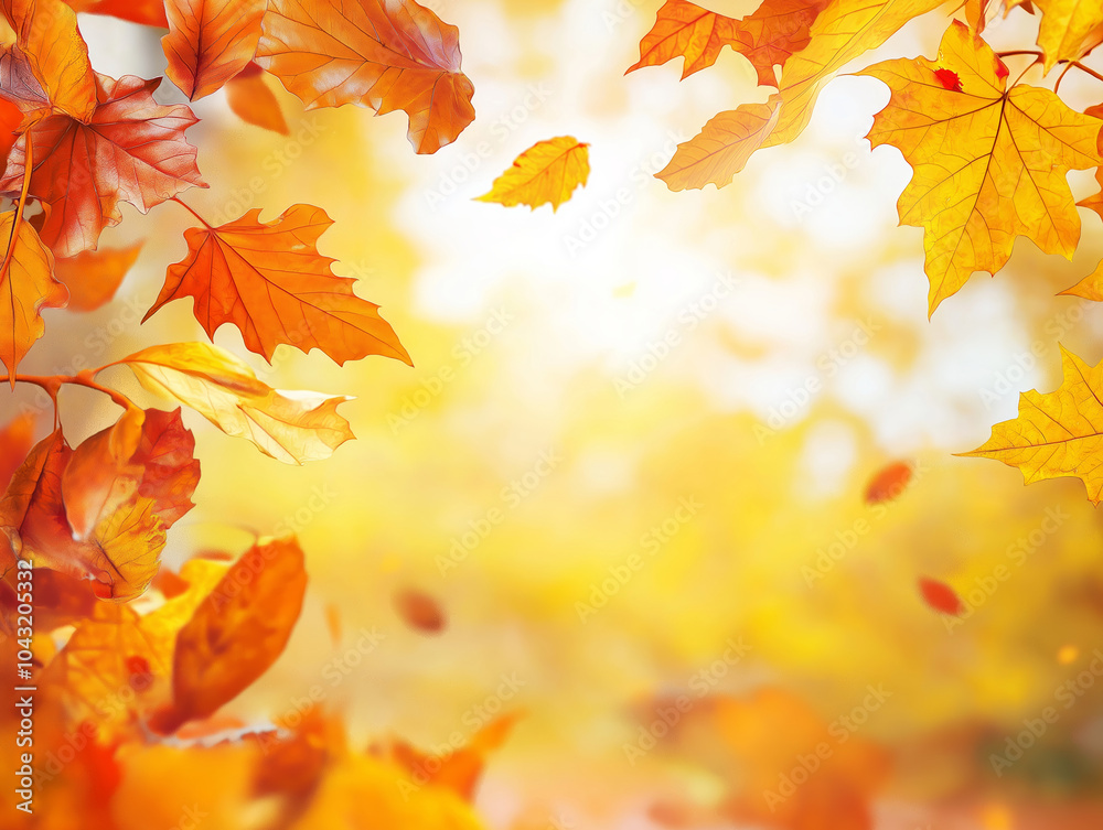Autumnal backgrounds with vibrant leaves