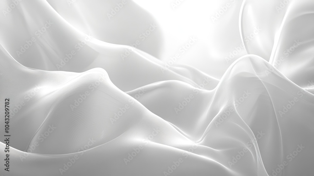 Obraz premium White background with soft, blurred abstract shapes emerging, giving a futuristic minimal vibe