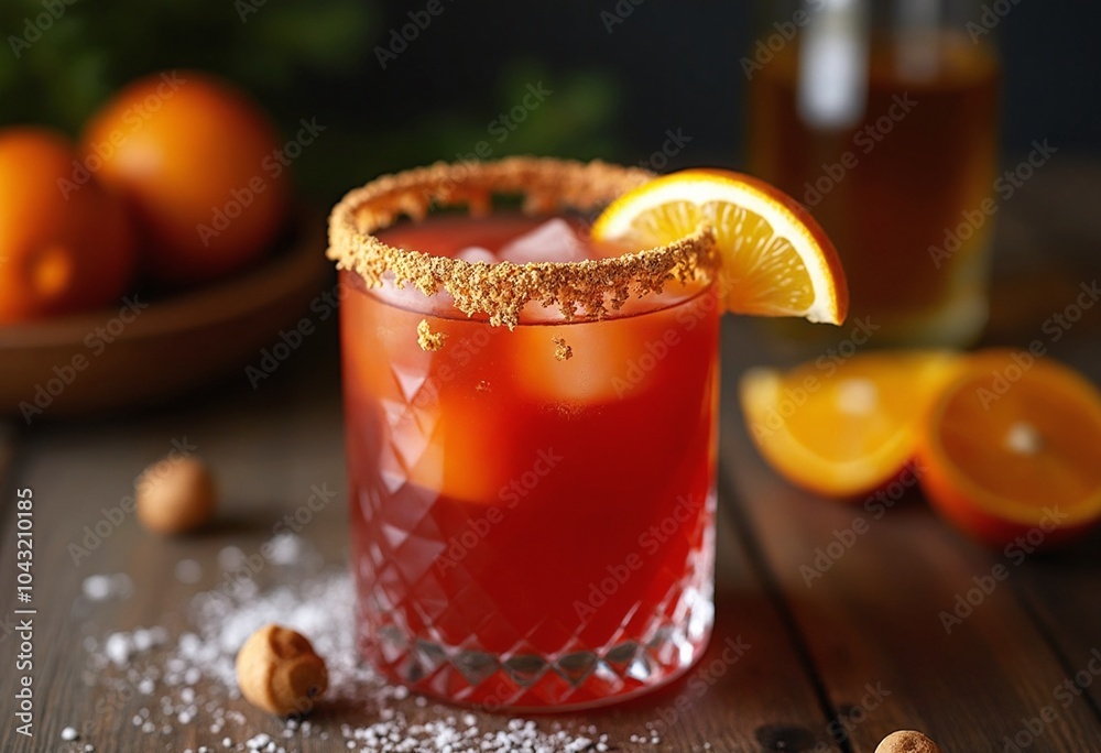 Obraz premium Professional food photography of a Ponche Navideño - Traditional Mexican Christmas punch