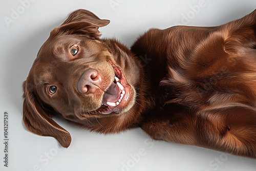 High-Resolution Labrador Retriever Portrait - Happy and Playful Lab with a Bright Smile, Perfect for Pet Photography and Dog Lovers