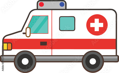 ambulance vehicle vector illustration graphic design