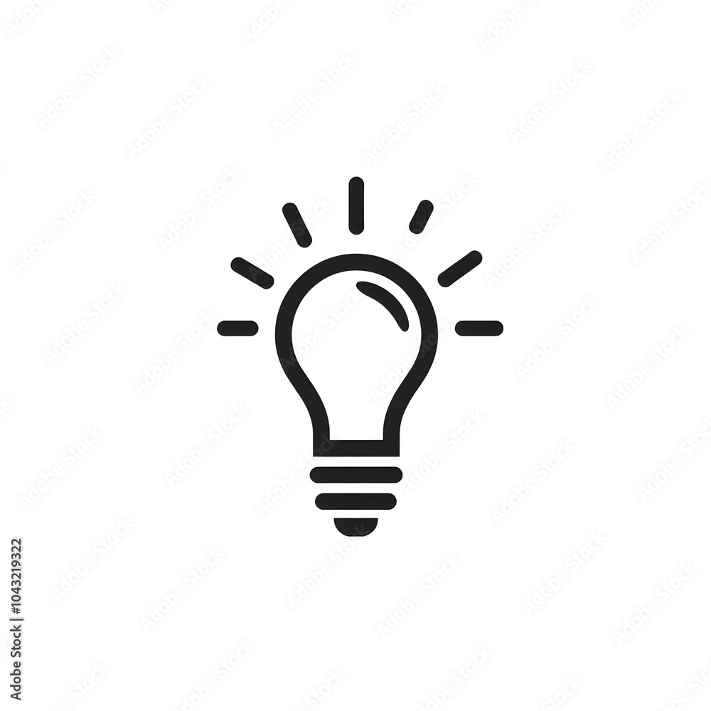 light bulb icon, sleek lightbulb logo in simple minimalist design light bulb icon, sleek lightbulb logo in simple minimalist design
