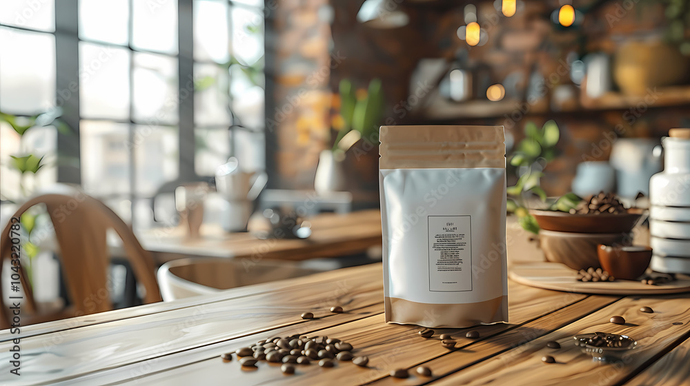 coffee beans on a table Generated AI coffee beans on a table Generated AI