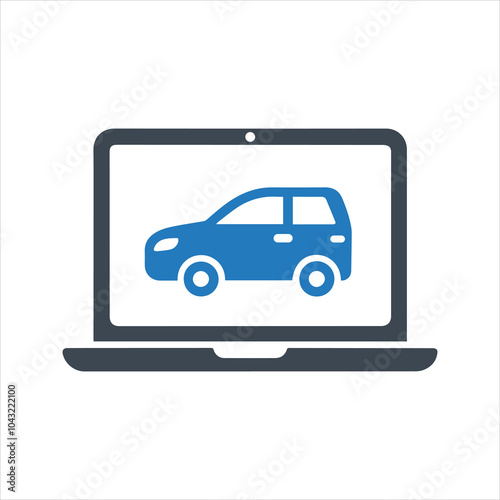 Buying a car online icon