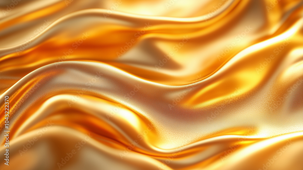 Fototapeta premium Golden background. Abstract golden waves. 