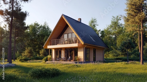 Wallpaper Mural Eco-house from SIP panels --ar 16:9 --style raw --v 6.1 Job ID: e7db2121-91ea-4450-899f-ccc2be23a22b Torontodigital.ca