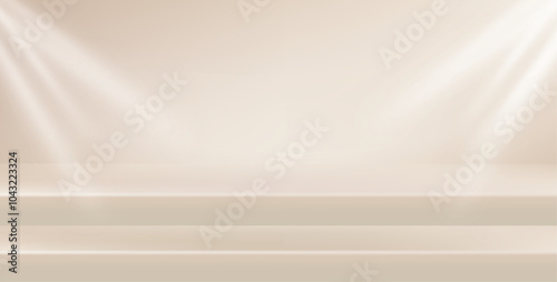 Podium, Table top or countertop, shelf studio abstract background. Design concepts empty room with space for displaying products, backdrop, selling products, posters, wallpapers. Vector
