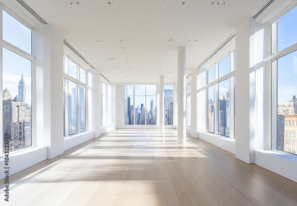 Fototapeta premium Modern City View Office.