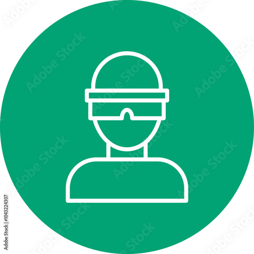 Battle Royale line circle icon