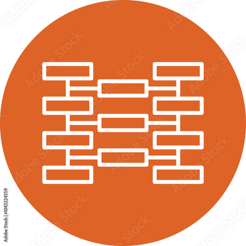 Tournament Bracket line circle icon photo