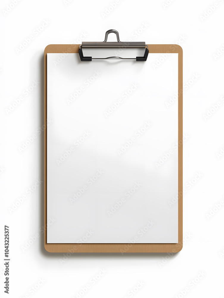 Empty blank clipboard with paper sheet isolated on white background Empty blank clipboard with paper sheet isolated on white background