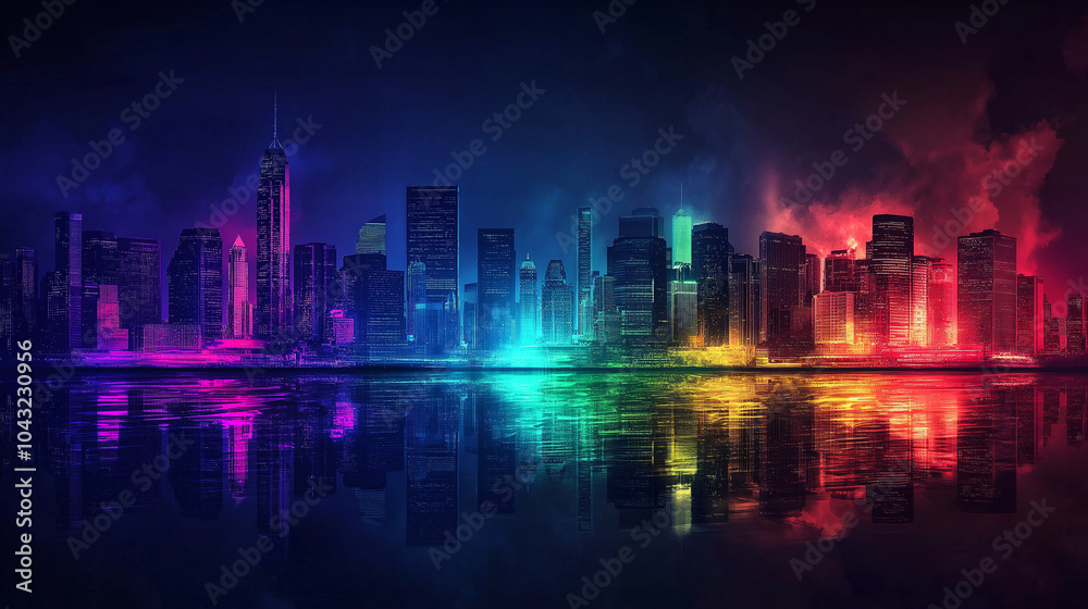 neon city, city skyline at night, night city view, mega city neon city, city skyline at night, night city view, mega city