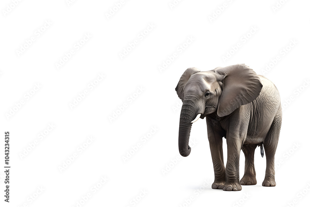 Obraz premium Elephant isolated on white background