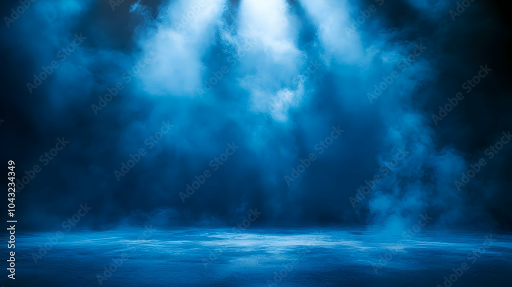 Blue Smoke Background with Light Blue Smoke Background with Light