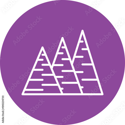 Egyptology line circle icon
