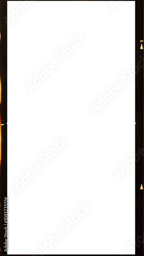 PNG frame for social media reel vintage photo film effect, in vertical story format for hi-res upload in 2160x3840 pixels