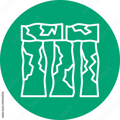 Stonehenge line circle icon