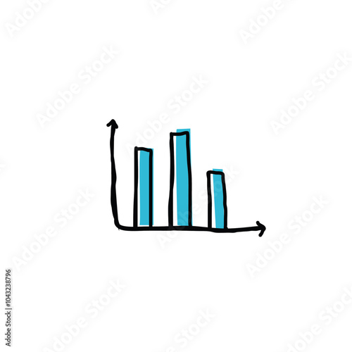 Hand drawn statistics flat vector design