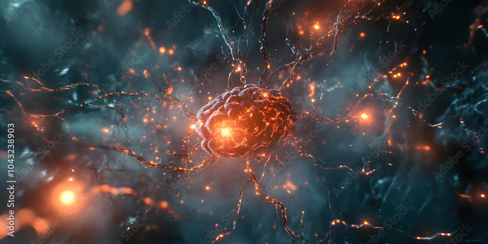 Detailed Close-Up of Neuron Detailed Close-Up of Neuron