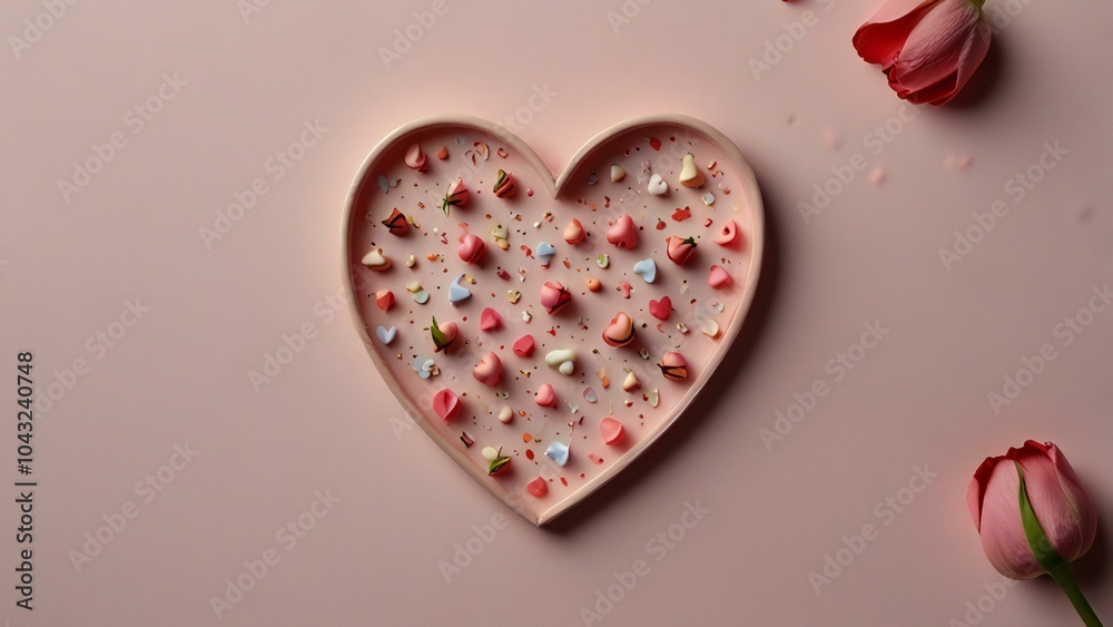 Fototapeta premium red heart on wooden background