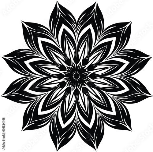 Flower Mandala Vintage decorative elements.