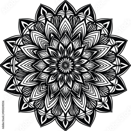 Flower Mandala Vintage decorative elements.