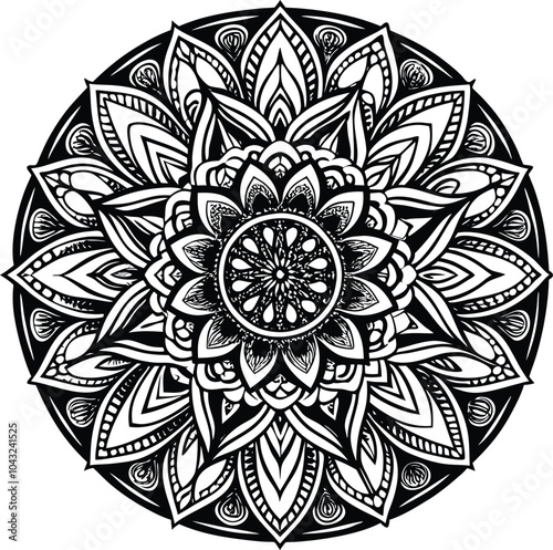 Flower Mandala Vintage decorative elements.