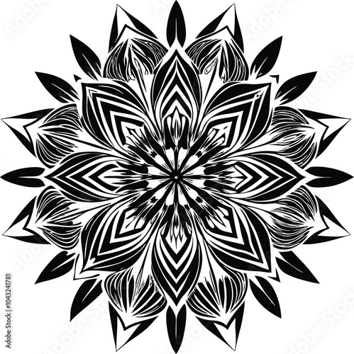 Flower Mandala Vintage decorative elements.