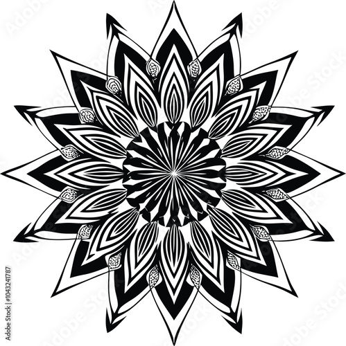 Flower Mandala Vintage decorative elements.
