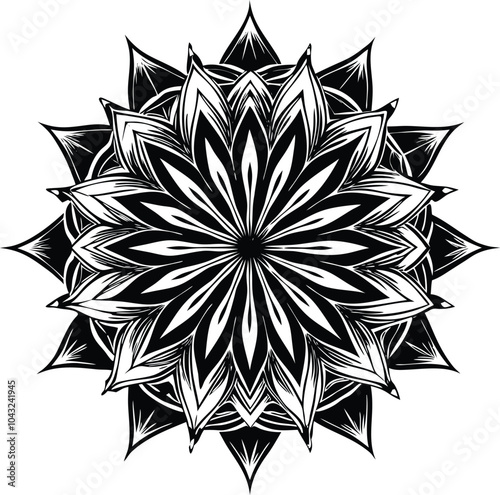 Flower Mandala Vintage decorative elements.