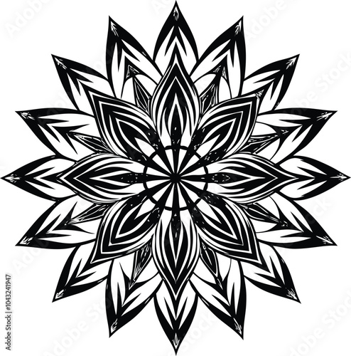 Flower Mandala Vintage decorative elements.