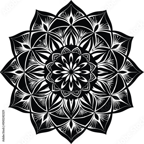 Flower Mandala Vintage decorative elements.