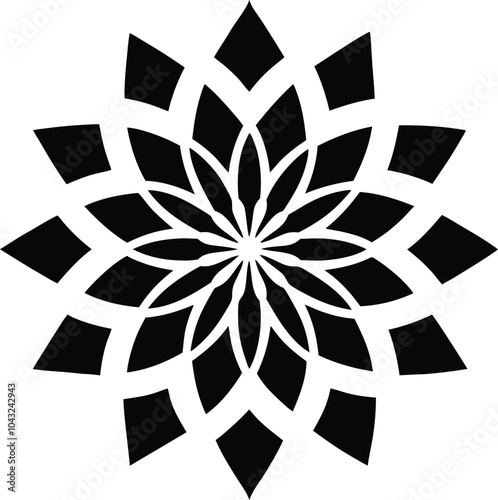 black and white flower