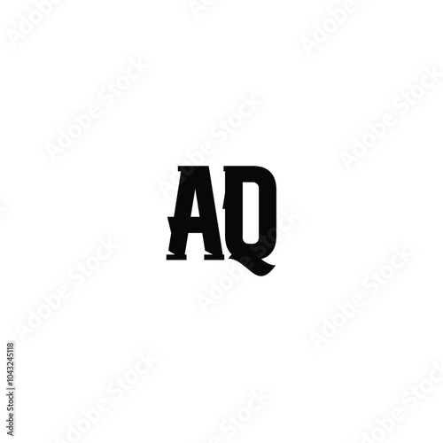 AQ monogram logo design letter text name symbol monochrome logotype alphabet character simple logo