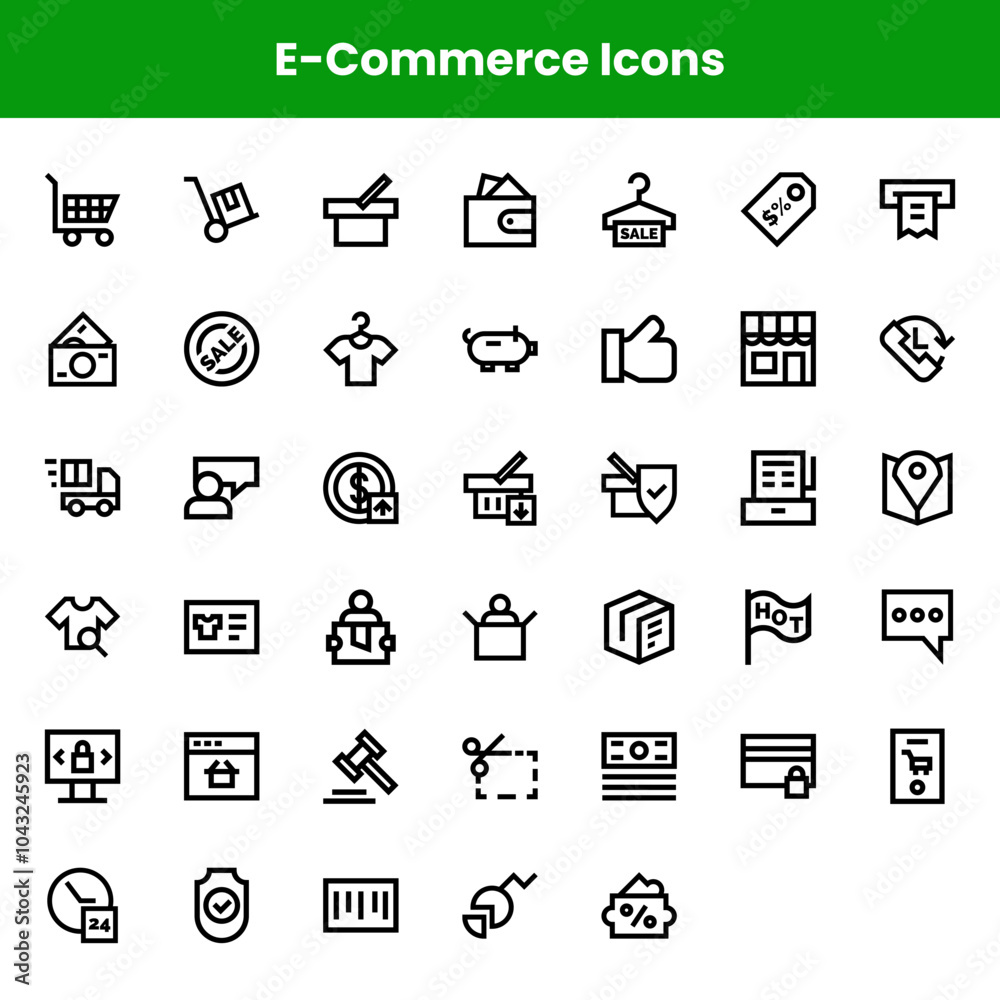 Fototapeta premium illustration of a E-Commerce Icons Set