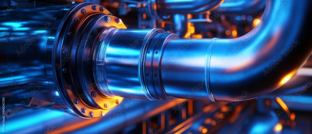 Close-up of industrial pipes and machinery. Close-up of industrial pipes and machinery.