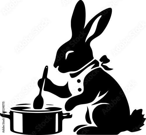 Baking Rabbit Character Vector Illustration