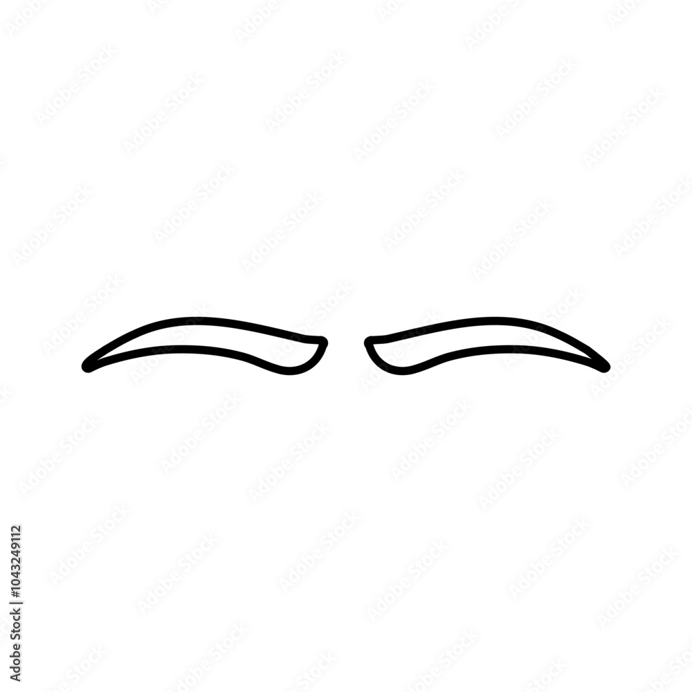 Brows icon vector. Eyebrow illustration sign. Forehead symbol or logo. Brows icon vector. Eyebrow illustration sign. Forehead symbol or logo.