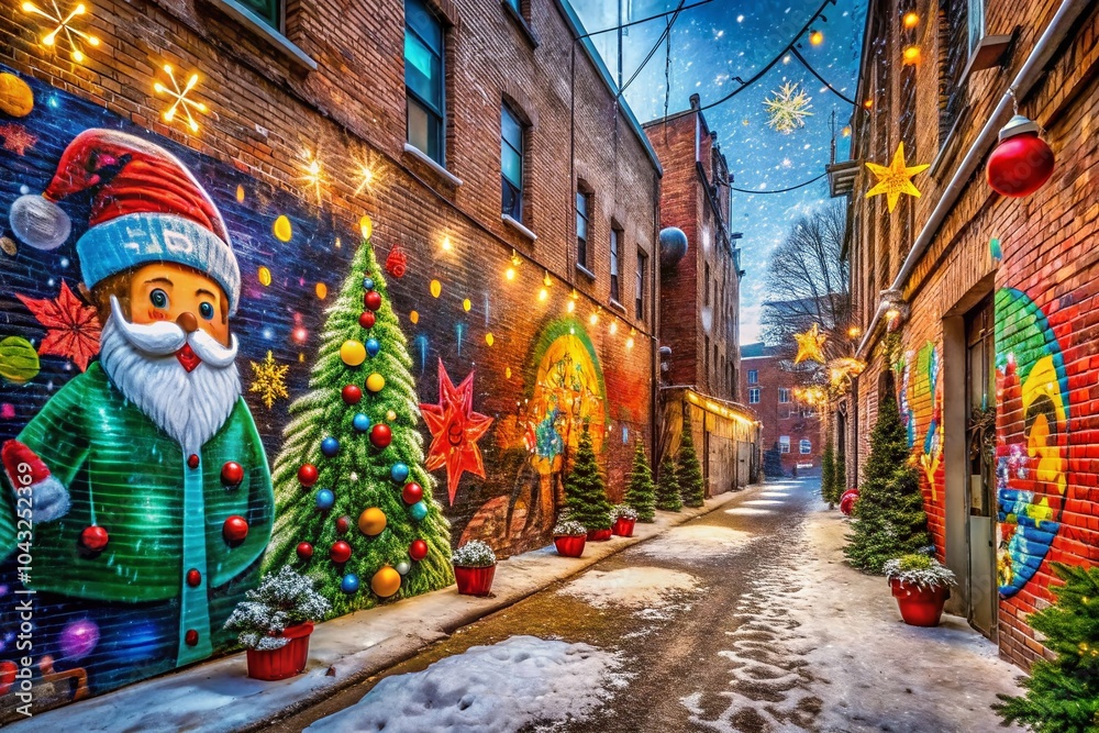 Fototapeta premium Cute and Easy Christmas Drawings for Urban Exploration Photography