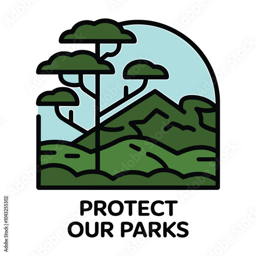 Minimalist Modern Protect Our Parks T Shirt Design, Save Parks T Shirt Design