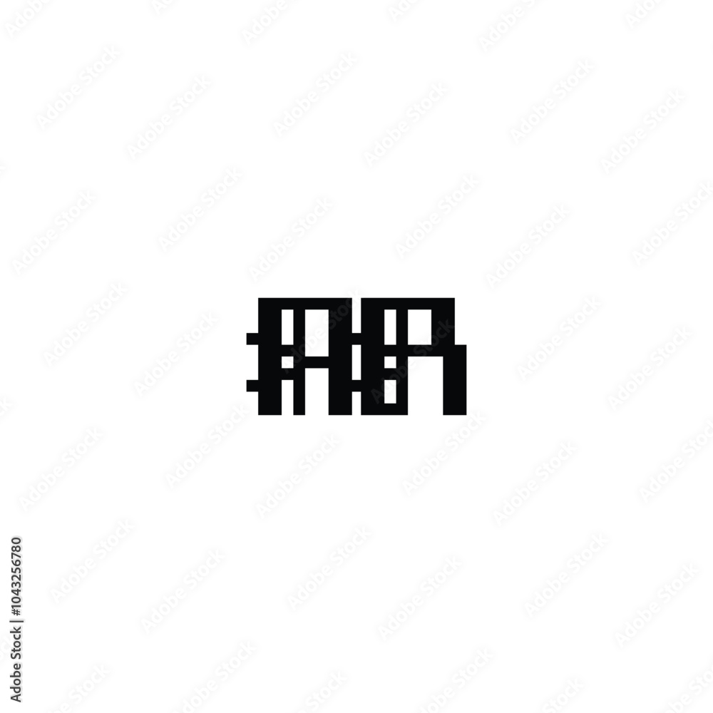 Fototapeta premium AR monogram logo design letter text name symbol monochrome logotype alphabet character simple logo